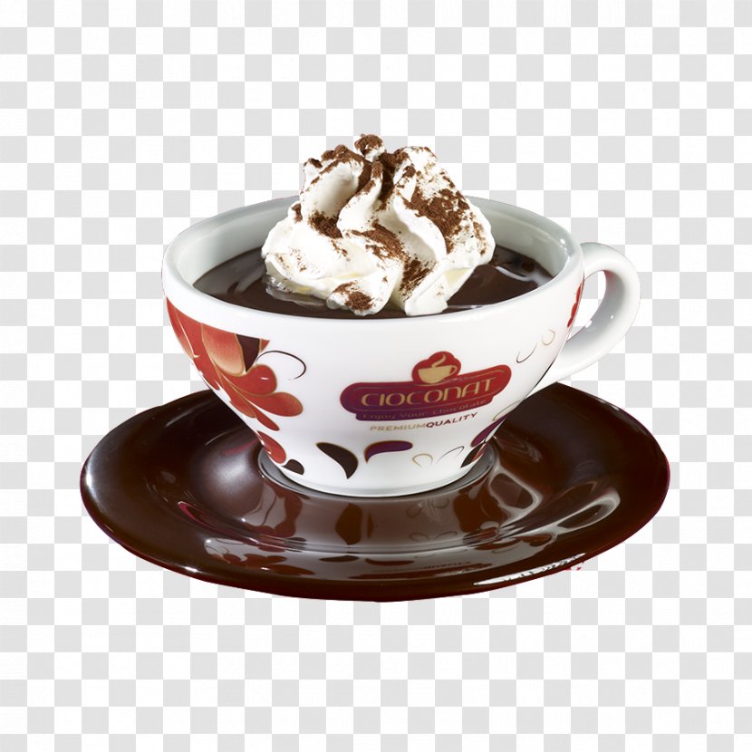 Sundae Caffè Mocha Hot Chocolate Affogato Coffee - Cream Transparent PNG