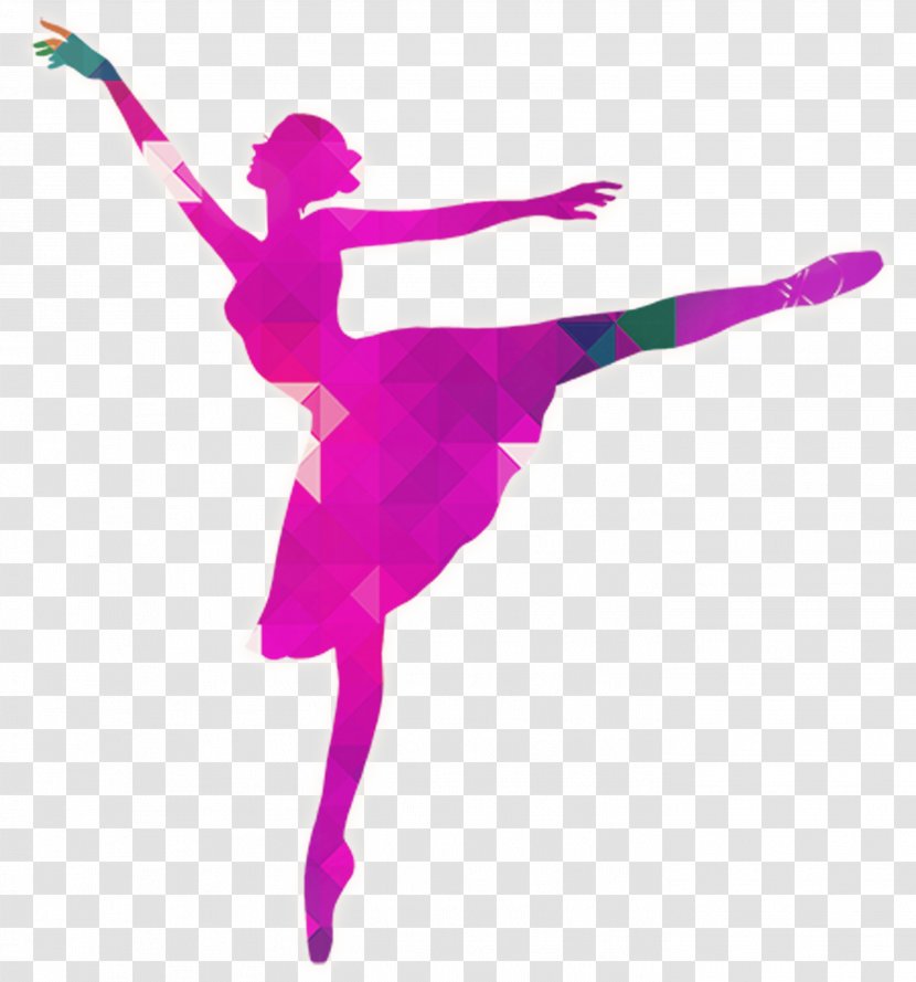 Ballet Dancer Silhouette - Tree - Vector Colorful Hand-painted Dancers 