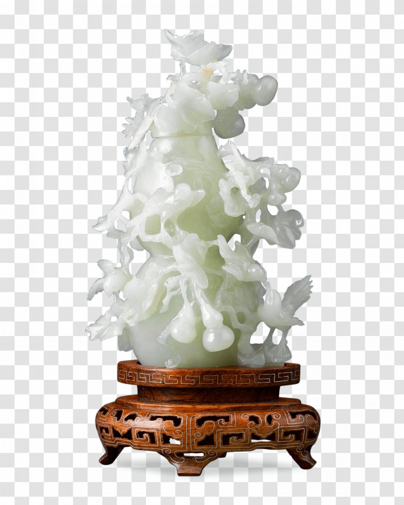 Chinese Jade Celadon Vase Antique - Wood Carving Transparent PNG