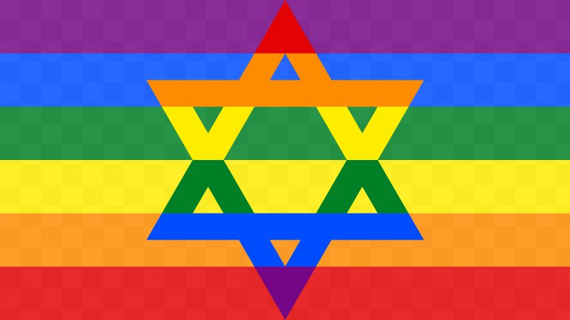 Star Of David T-shirt Jewish People Judaism Rainbow Flag - Flower Transparent PNG