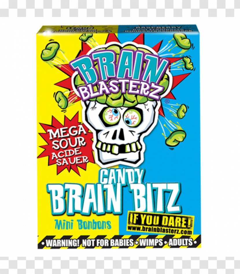 Brain Blasterz Candy Sour Sanding Taste Chewing Gum Transparent PNG