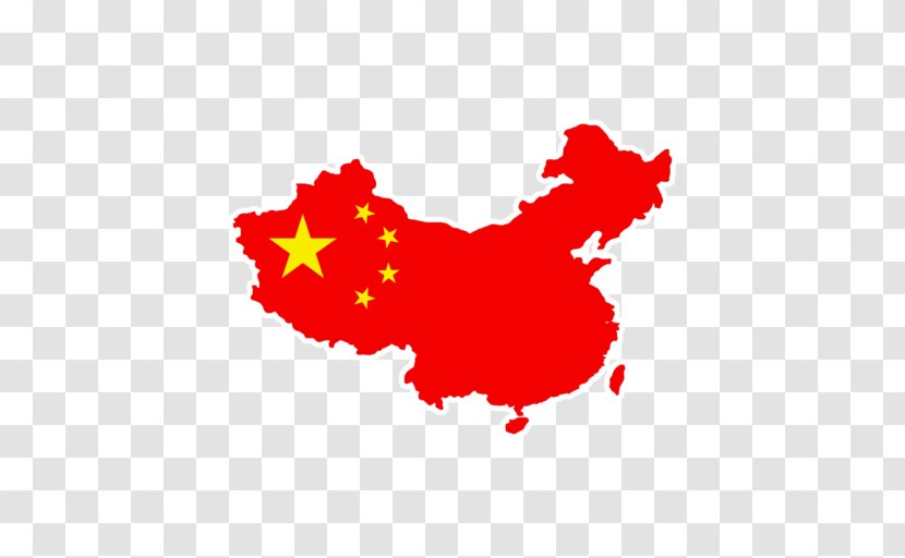 China Vector Map - Red Transparent PNG