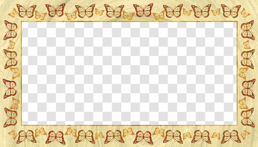 Butterfly Picture Frame Pixel Illustration - Rectangle - Border Transparent PNG