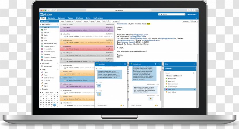 Zimbra CentOS Collaborative Software Open-source Model System - Communication - Display Device Transparent PNG