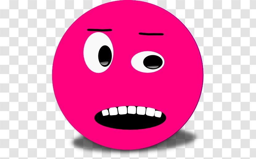 Emoticon - Pink - Cartoon Mouth Transparent PNG