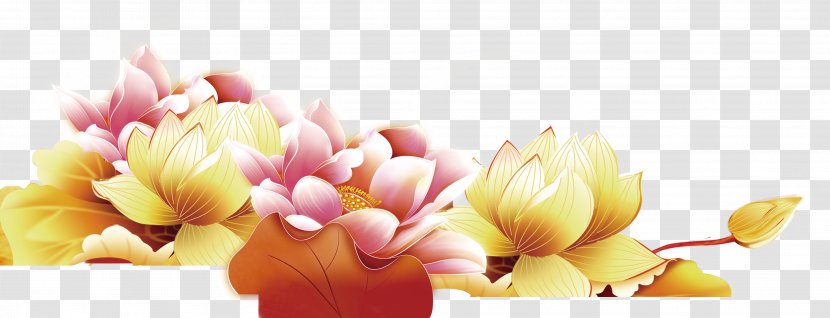 Floral Design Poster Download - Designer - Hand-painted Lotus Ink Transparent PNG