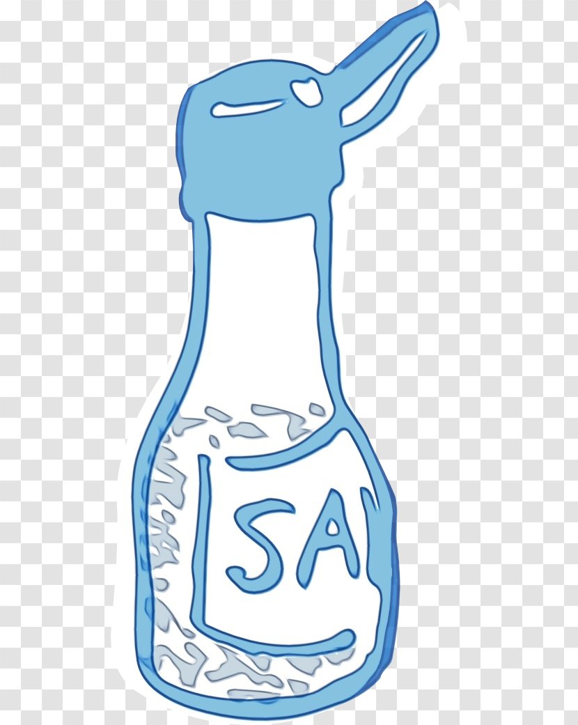 Blue Water Bottle Drinkware Clip Art - Line Transparent PNG
