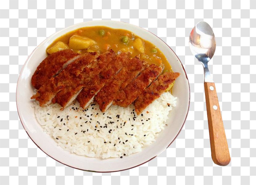 Indian Cuisine Chicken Curry Fried Hainanese Rice - With And Transparent PNG