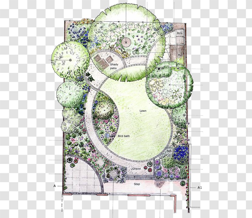 Garden Design Page Layout Flower - City Painted Renderings Transparent PNG