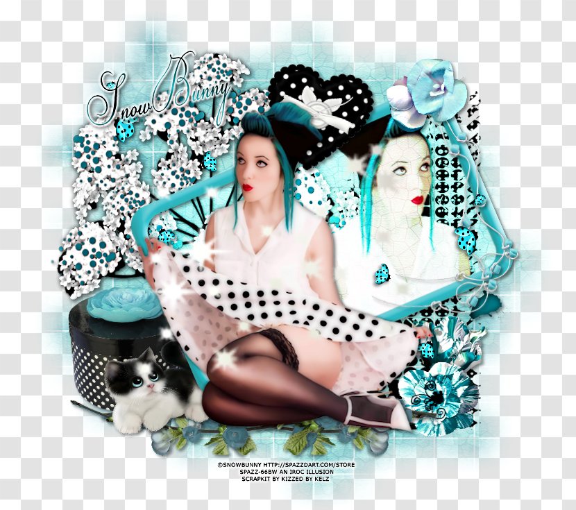 Turquoise - Snow Bunny Transparent PNG