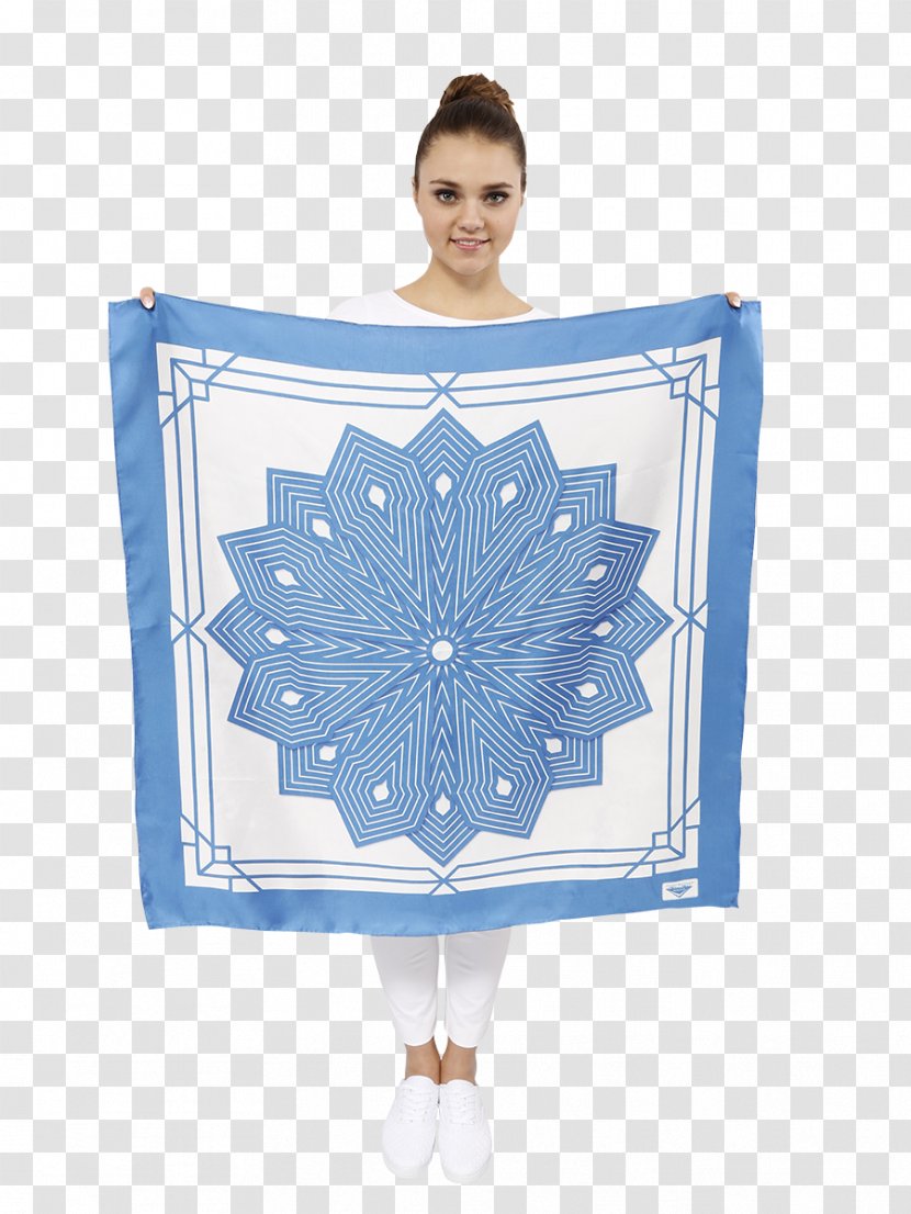 Scarf Silk Textile Product Sumatra - Printing - Cobalt Blue Transparent PNG