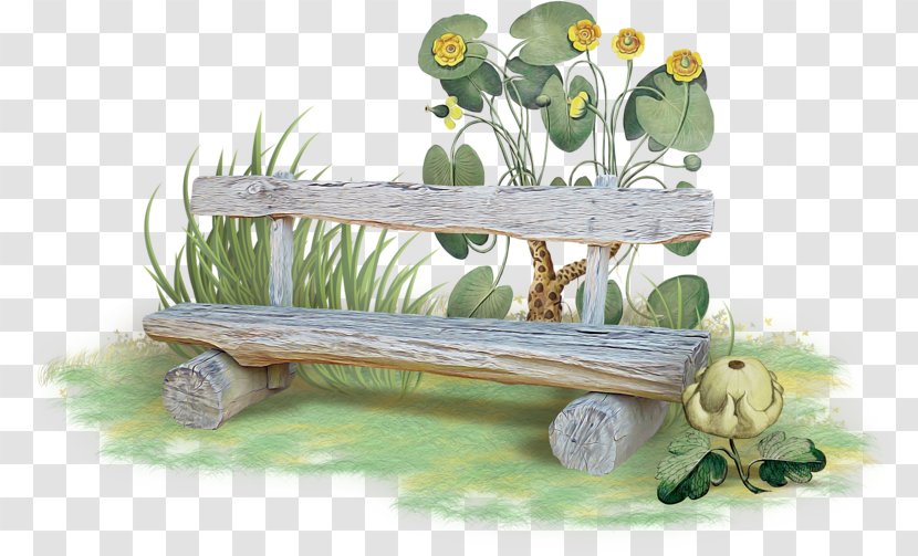 Table Bench Chair Clip Art - Grass - On The Transparent PNG