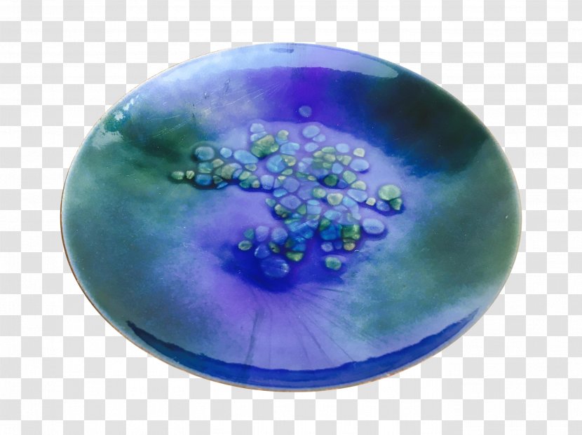 Turquoise Sphere Organism Bead - Cobalt Blue - Enamel Glass Transparent PNG