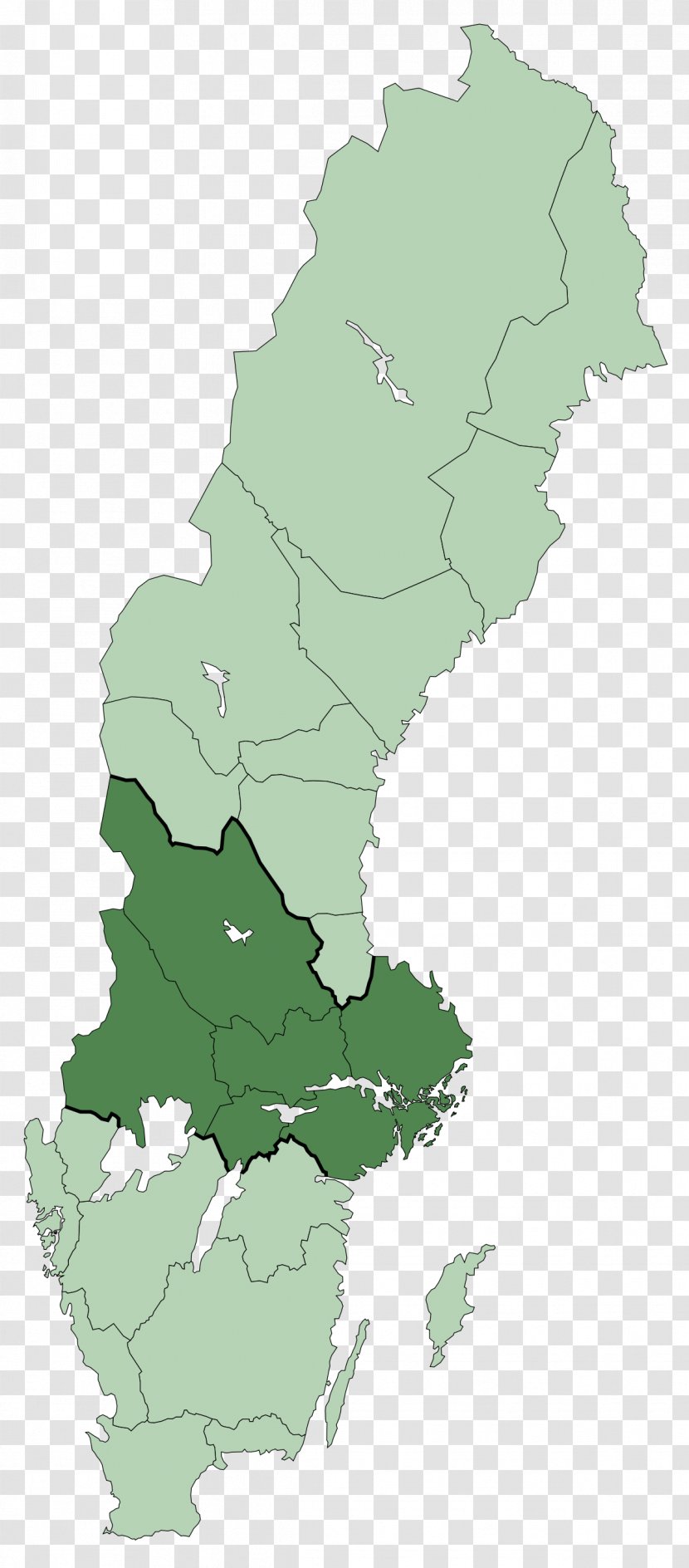 Värmland County Svealand Götaland Närke Map - Lands Of Sweden Transparent PNG