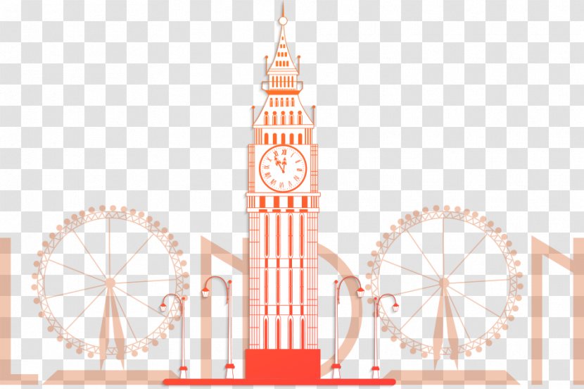 Big Ben London Eye Bridge The Shard Tower Of - Diagram - Vector Clock Transparent PNG