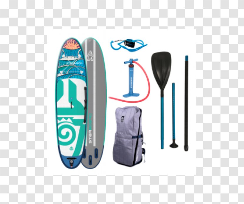 Standup Paddleboarding I-SUP Canoeing - Electric Blue - Paddle Transparent PNG