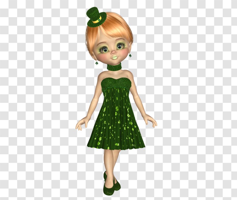 Green Dress Toddler Brown Hair Cartoon Transparent PNG