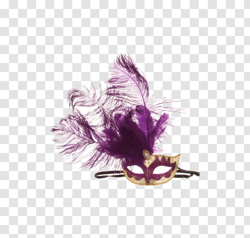 Mask Masquerade Ball Costume Party Blindfold - Clothing - Purple Feathers Transparent PNG