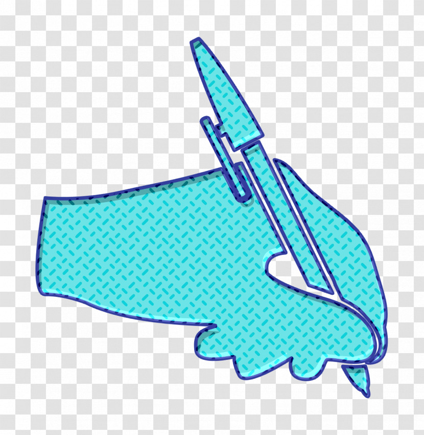 School Pen Icon Write Icon Hand Writing With Ballpen Icon Transparent PNG