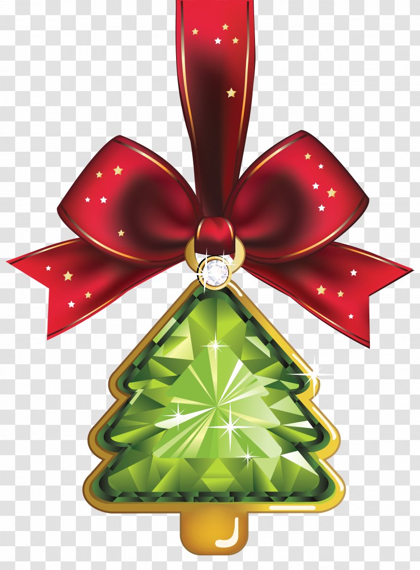 Christmas Ornament Decoration Clip Art - New Year - Crystal Ribbon Cliparts Transparent PNG