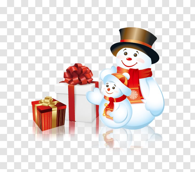 Picture Frame Snowman Christmas Card Stock Photography - Fictional Character - Two Snowmen And Gifts Transparent PNG