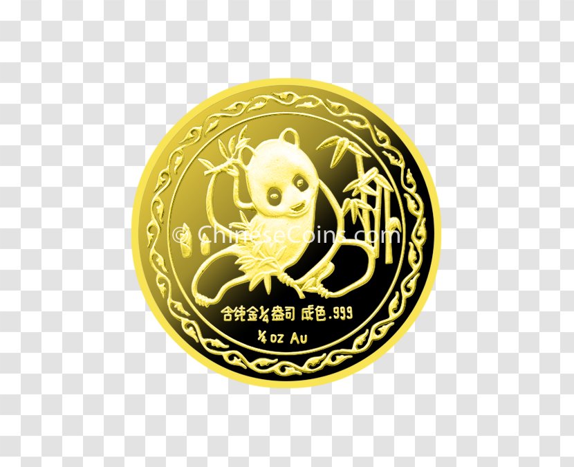 Chinese Gold Panda Coin Giant - Emblem Transparent PNG