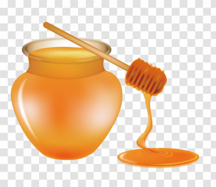 Ice Cream Pancake Bee Honey Syrup - Sweetness - Vector Transparent PNG