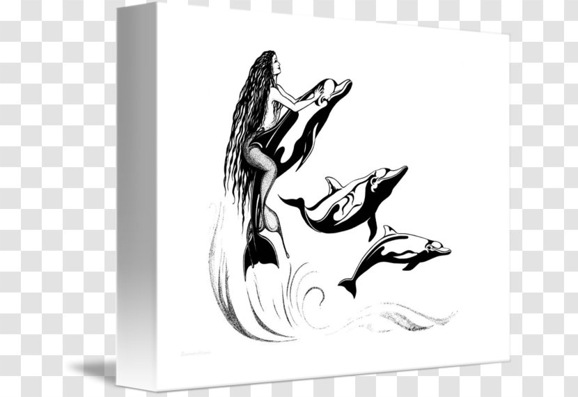 Drawing Art Dolphin - India Ink Transparent PNG