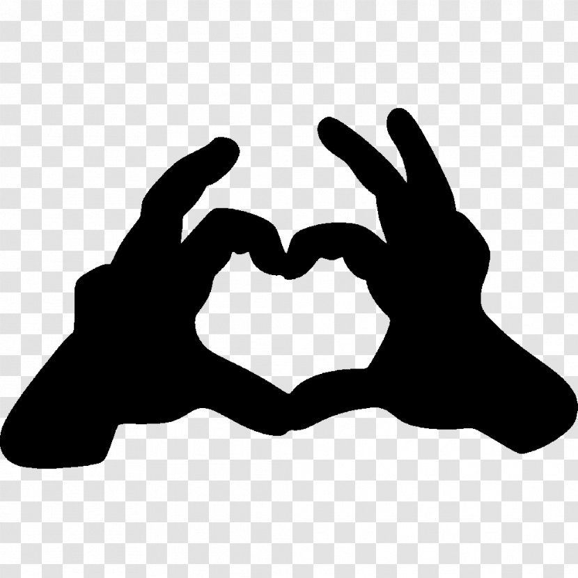 Thumb Hand Sticker Finger Heart - Transparent Transparent PNG