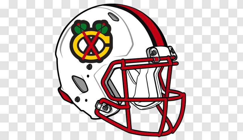 Chicago Bears Blackhawks NFL American Football Helmets - Nfl Transparent PNG