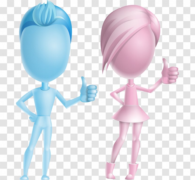 3D Computer Graphics Adobe Illustrator - Tree - Three-dimensional Cartoon Q Version Of The Men And Women Models Transparent PNG