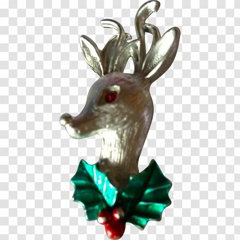 Reindeer Christmas Ornament Antler Silver Transparent PNG