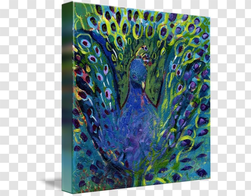 Gallery Wrap Feather Canvas Modern Art - Peacock Transparent PNG