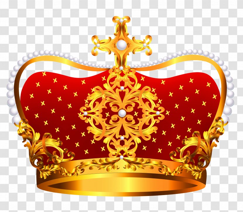 Crown Gold Stock Photography Clip Art - King - And Red With Pearls Clipart Transparent PNG