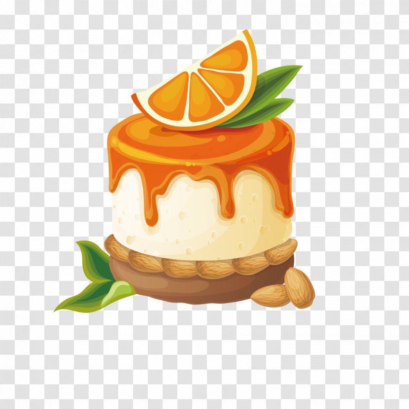 Cupcake Sponge Cake Orange - Dish Transparent PNG