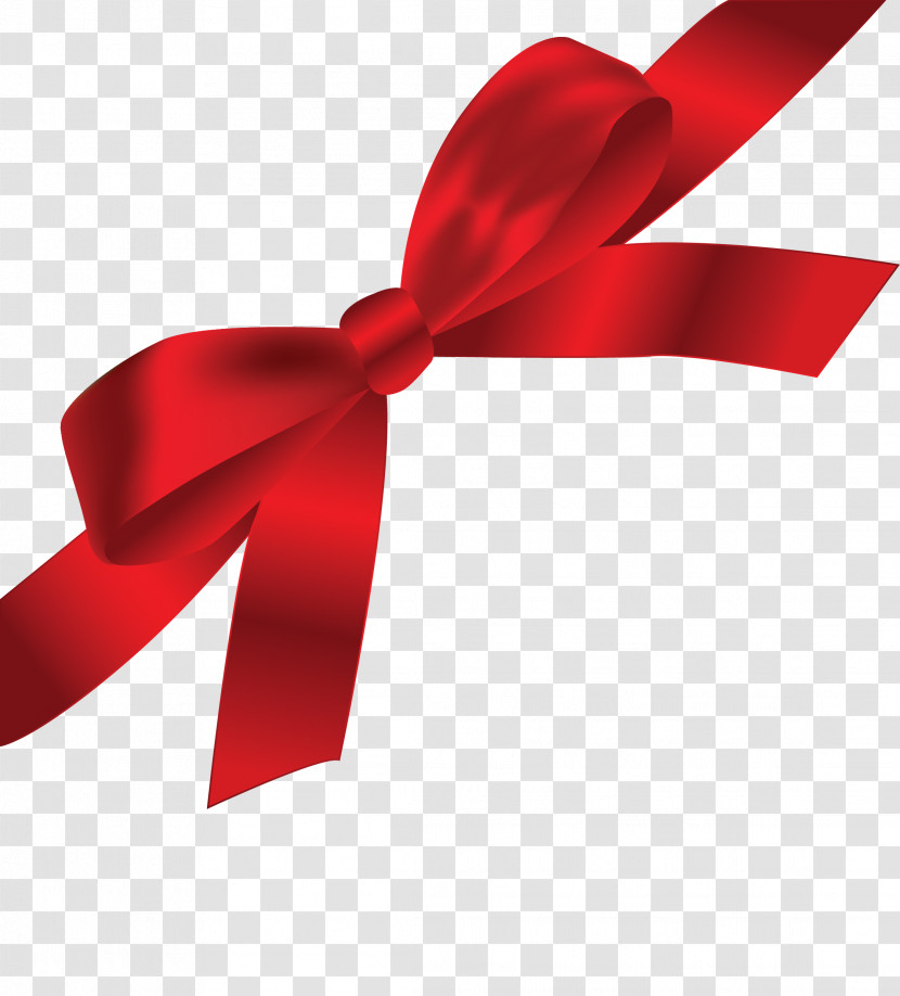 Red Ribbon Embellishment Material Property Gift Wrapping Transparent PNG