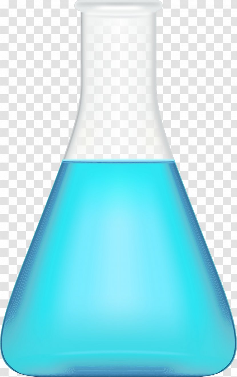 Aqua Laboratory Flask Turquoise Equipment Liquid Transparent PNG