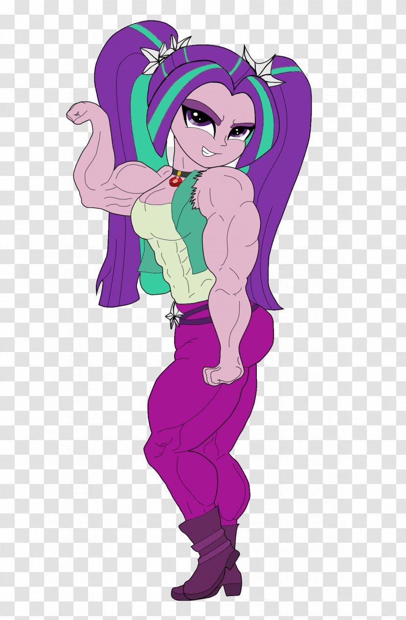 Pony Horse Muscle Aria Blaze - Cartoon Transparent PNG