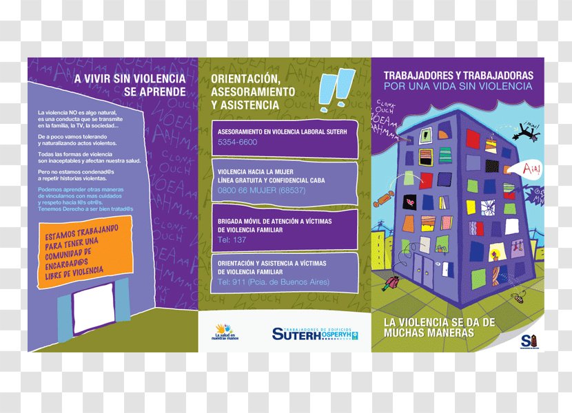 Tríptic Domestic Violence Brochure Laborer - Society - Flyer Design Transparent PNG