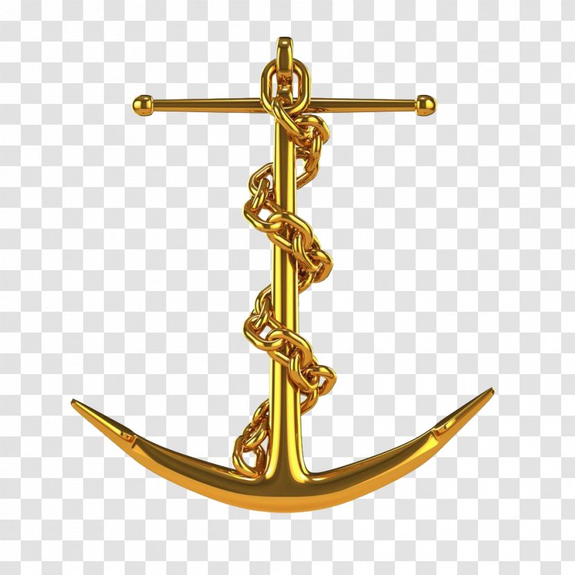 Anchor Photography Chain Illustration - Golden Transparent PNG