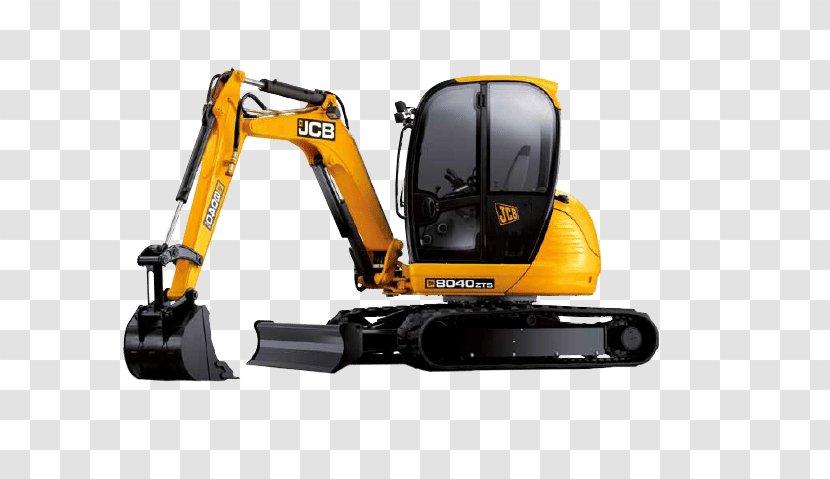 Heavy Machinery Compact Excavator JCB Loader - Silhouette - Jcb Backhoe Transparent PNG