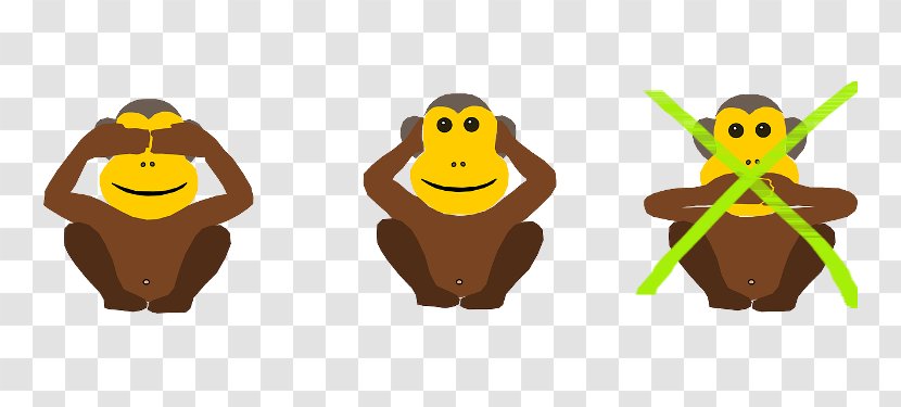 The Evil Monkey Gandhi's Three Monkeys Wise Gorilla - Heart - Auseinandersetzung Transparent PNG