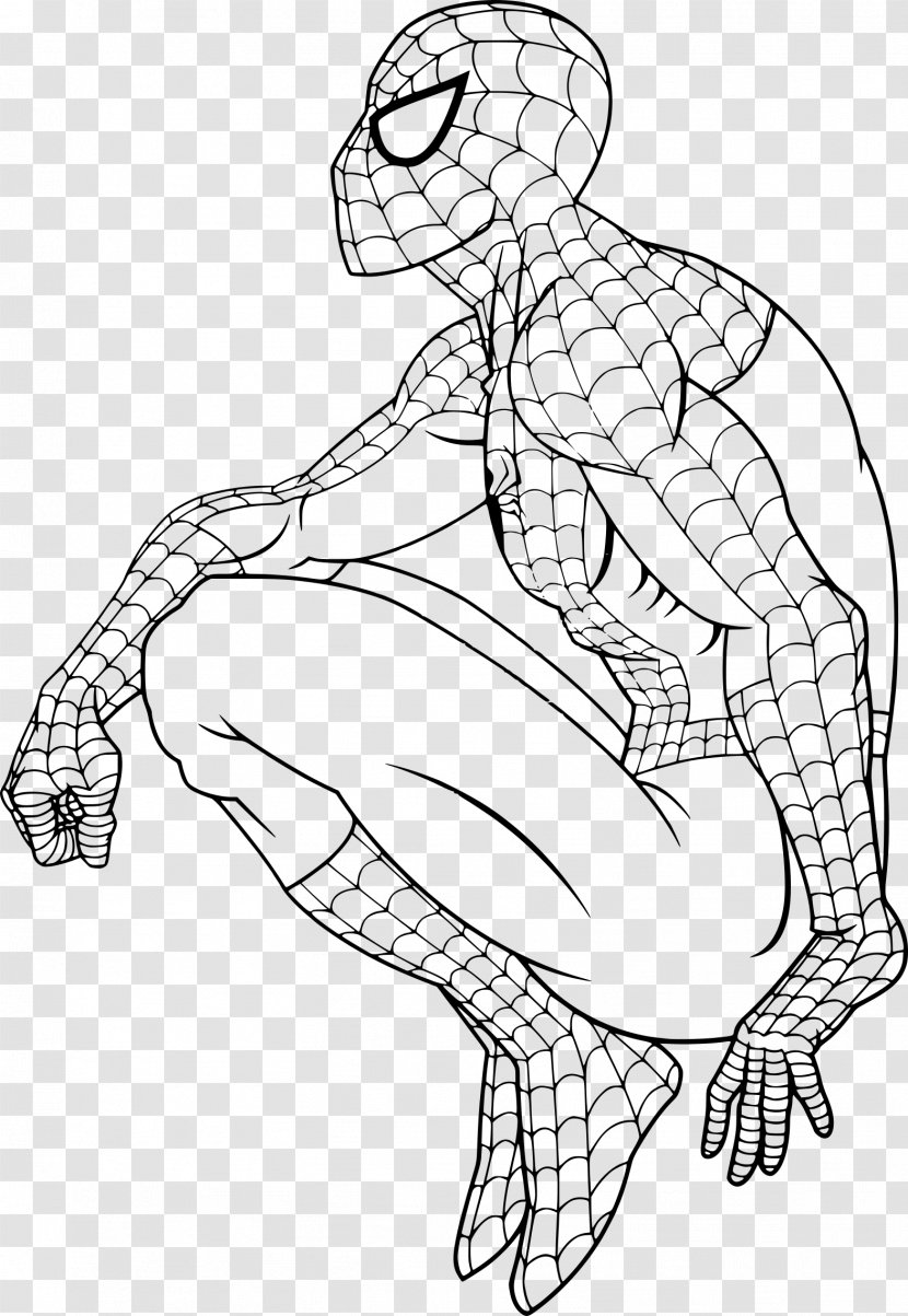 Thor Hulk Spider-Man Iron Man Coloring Book - Silhouette - Spiderman Transparent PNG