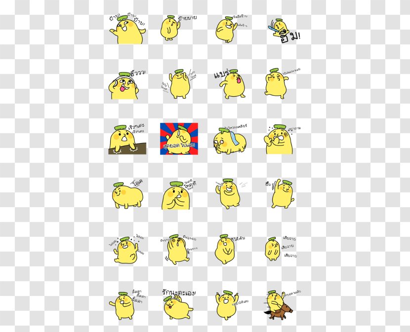 Sticker Thai Animation クリエイターズスタンプ Bananaman - Text - Line Transparent PNG