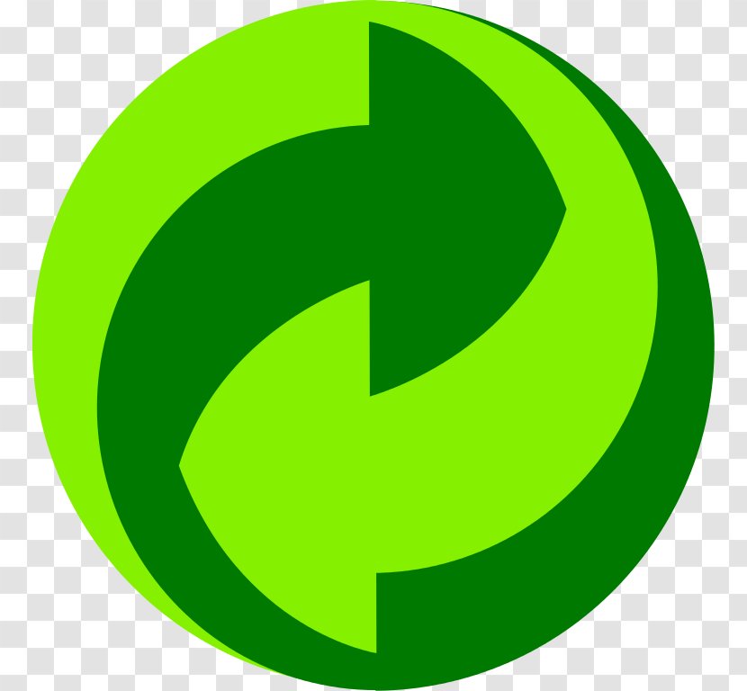 Paper Green Dot Recycling Symbol Packaging And Labeling - Area - Printable Transparent PNG