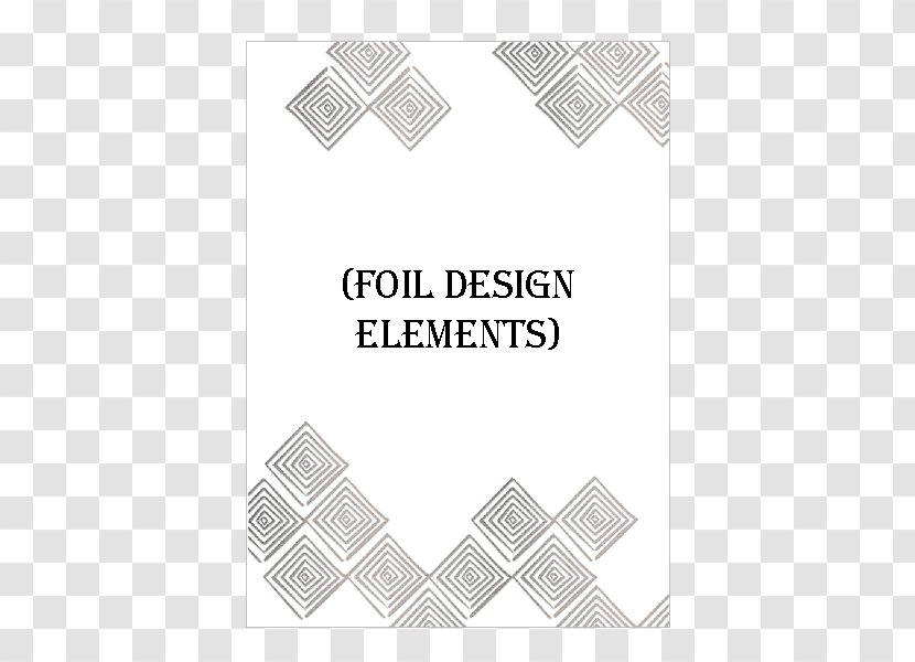 Logo Rectangle - White - Foil Design Transparent PNG