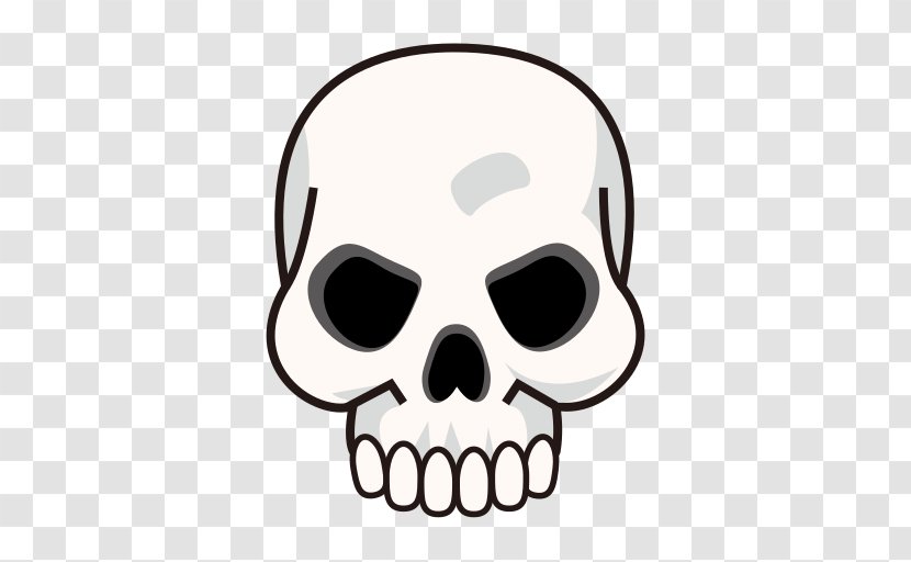 Skull And Crossbones Emoji Bones Drawing - Jaw - Skulls Transparent PNG