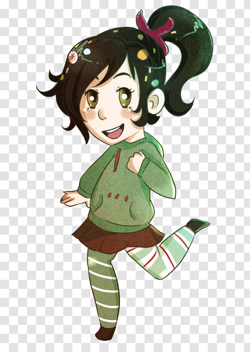 Fairy Cartoon Black Hair Plant - Vanellope Von Schweetz Transparent PNG