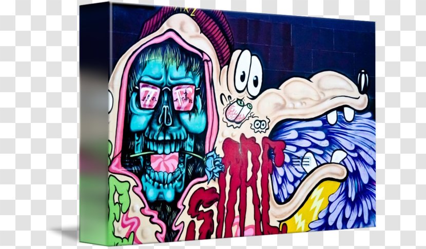 Graffiti Canvas Print Art Printing - Skull Transparent PNG
