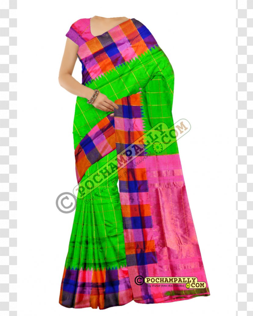 Tartan Magenta Dress - Zari Transparent PNG